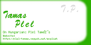 tamas plel business card